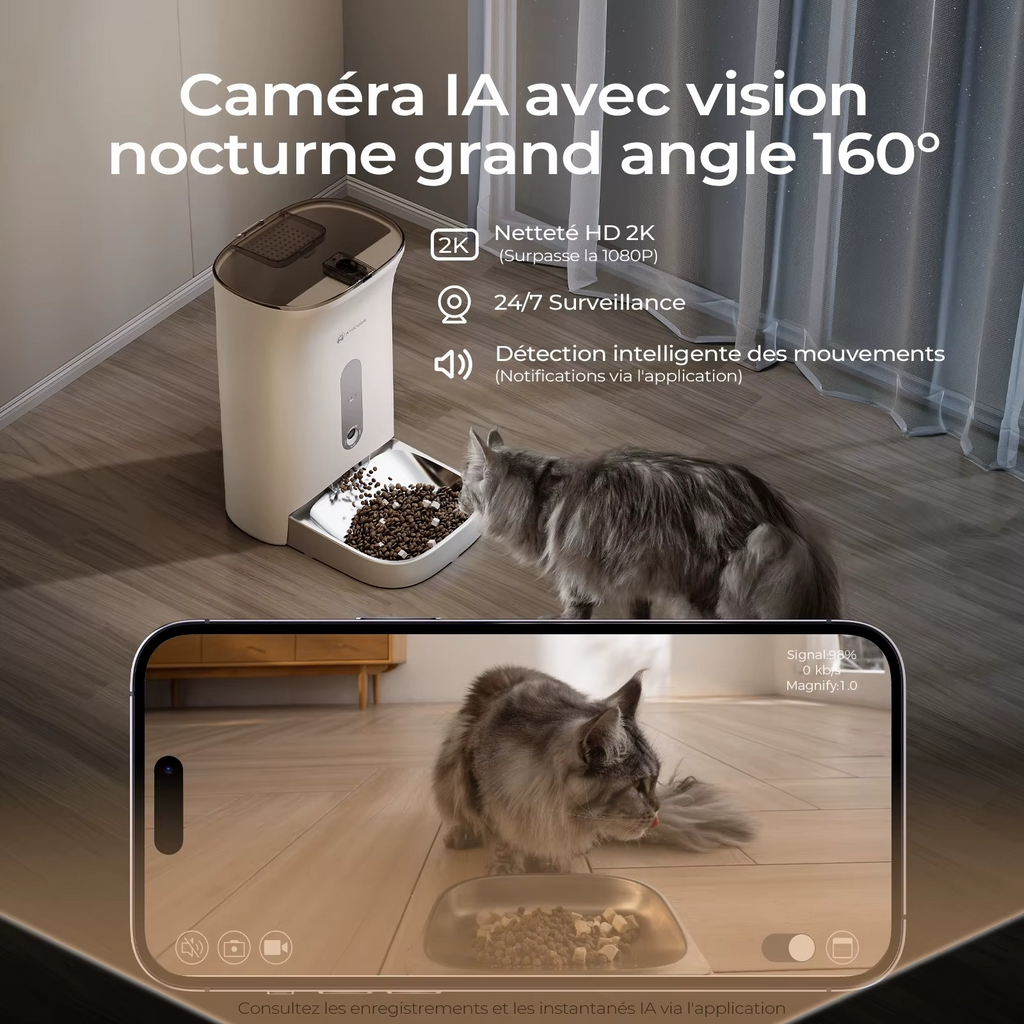 Nourrissez votre chat à distance, en toute sérénité.