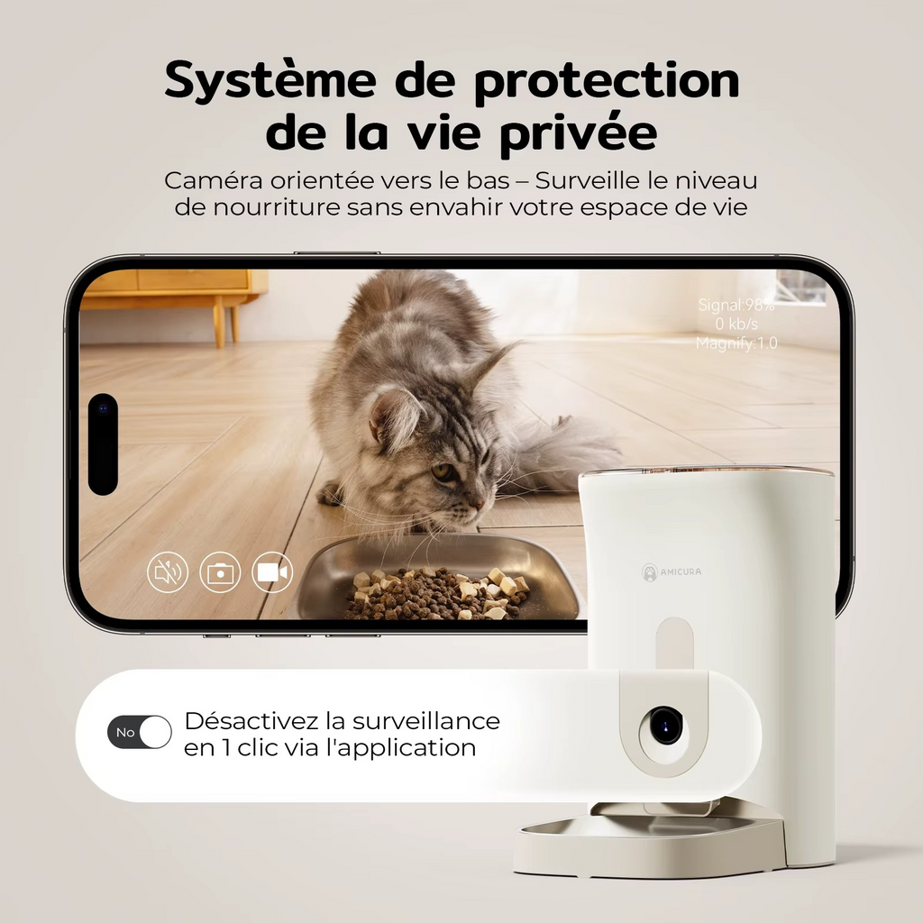 Nourrissez votre chat à distance, en toute sérénité.